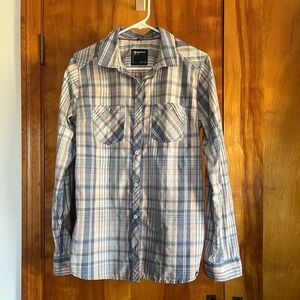 Marmot women’s large plaid tech button down long sleeve shirt EUC
